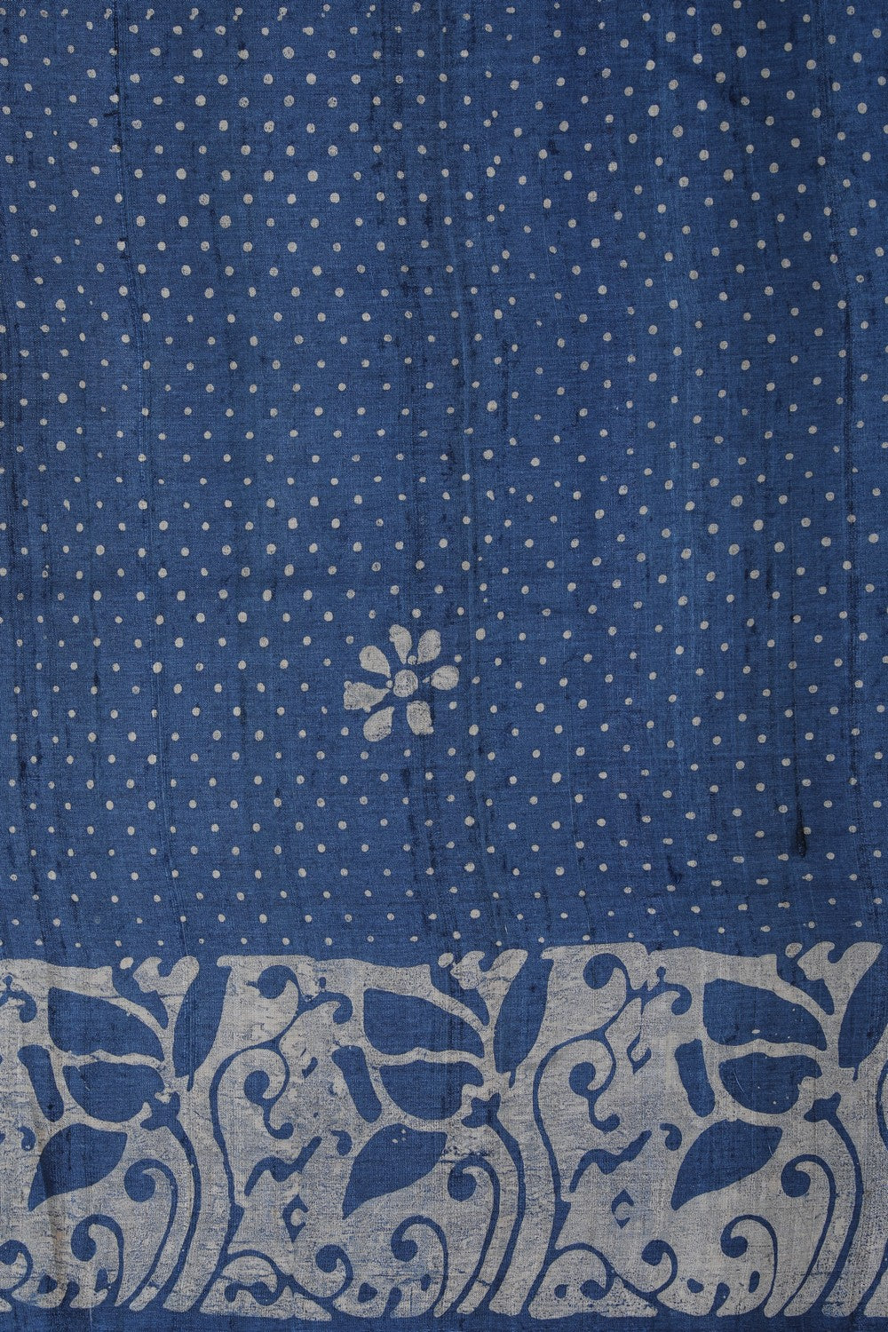 Image of Tussar Silk Blue Saree