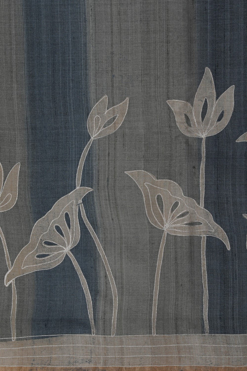 Image of Tussar Silk Grey Saree