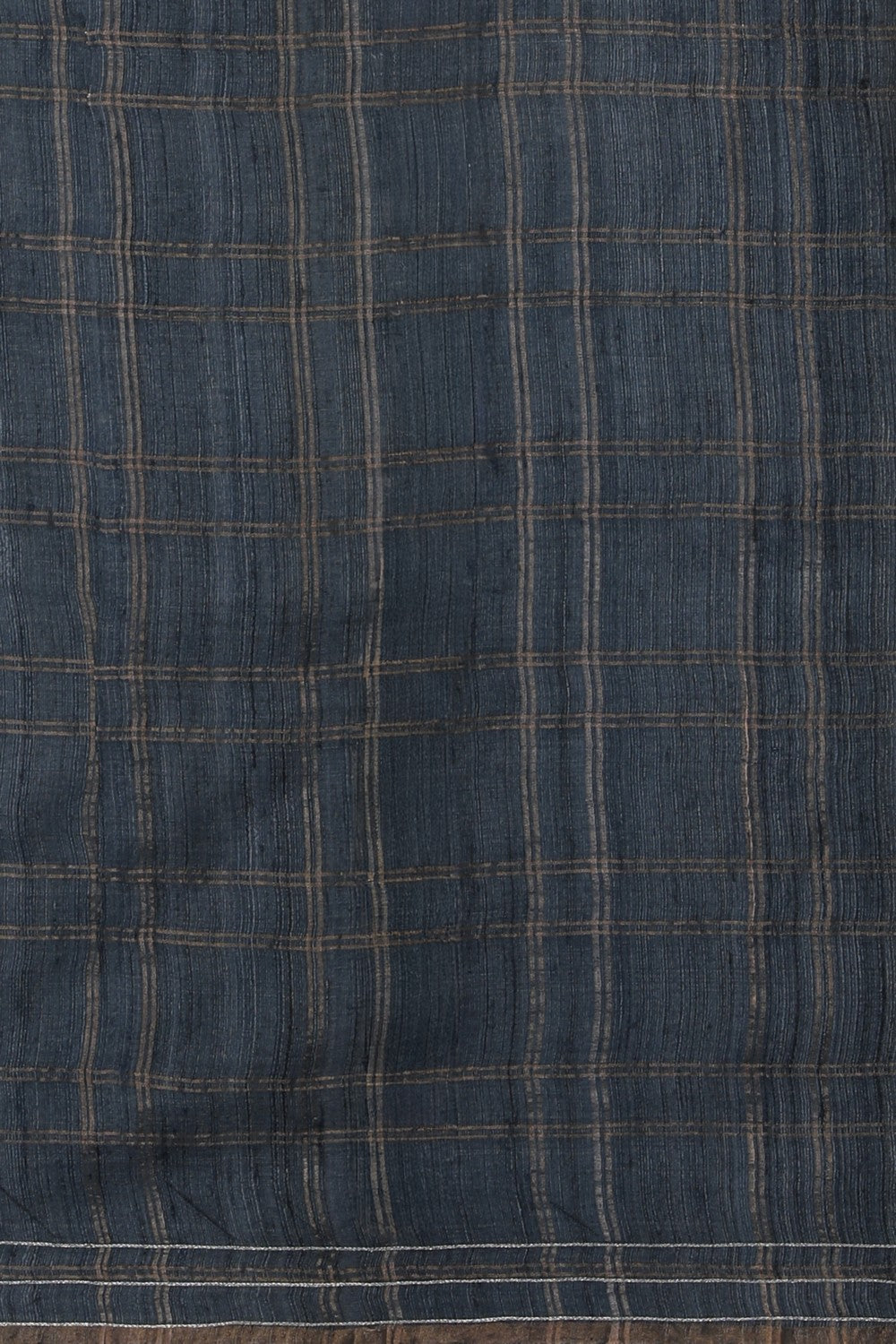 Image of Tussar Silk Grey Saree