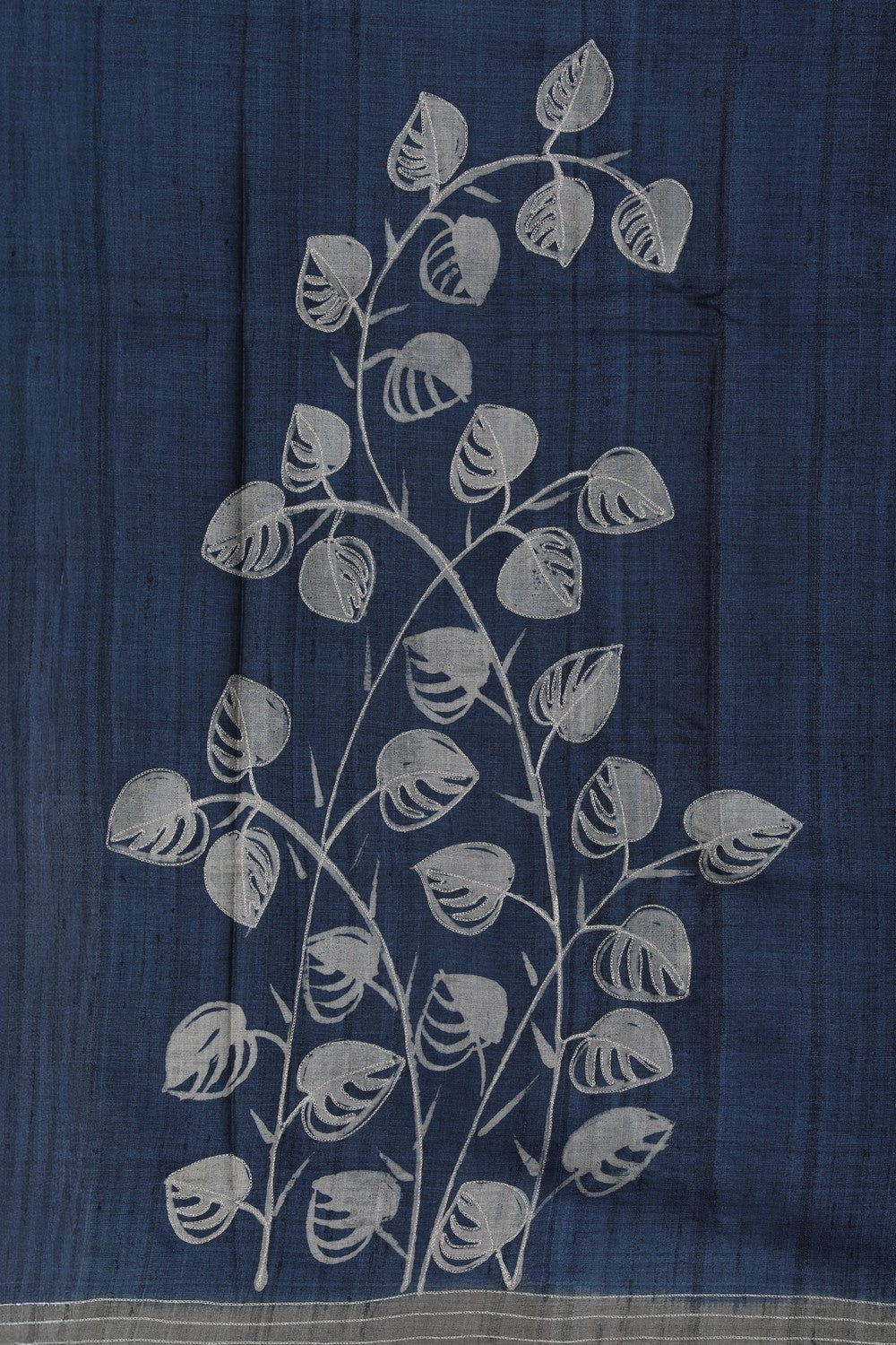Image of Tussar Silk Blue Saree
