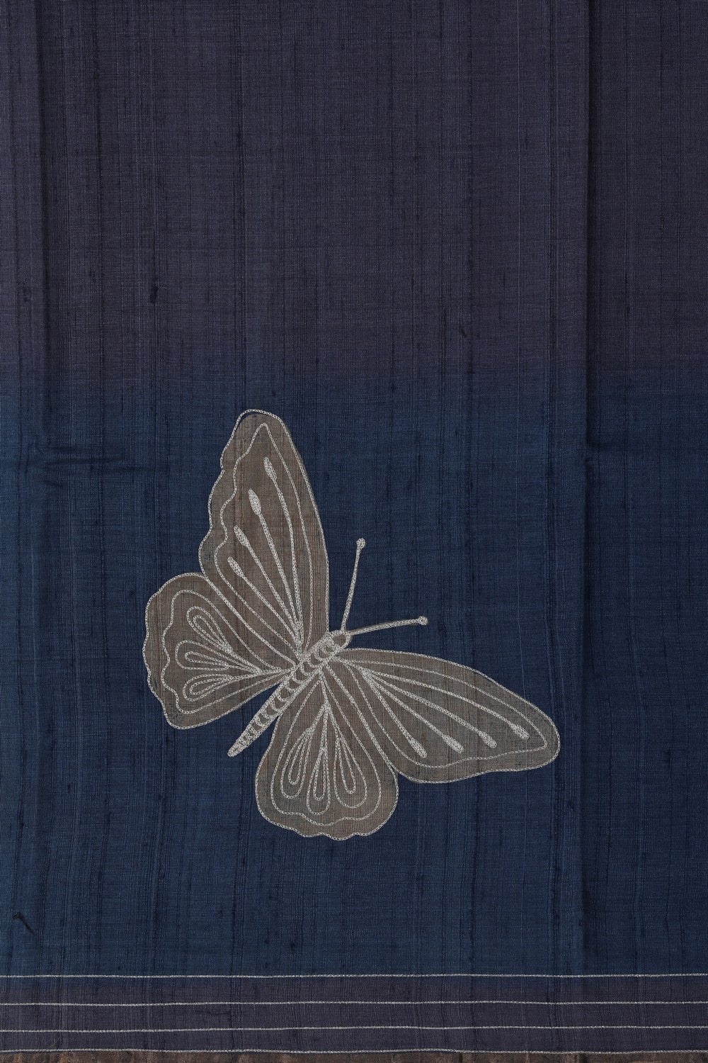 Image of Tussar Silk Grey Saree