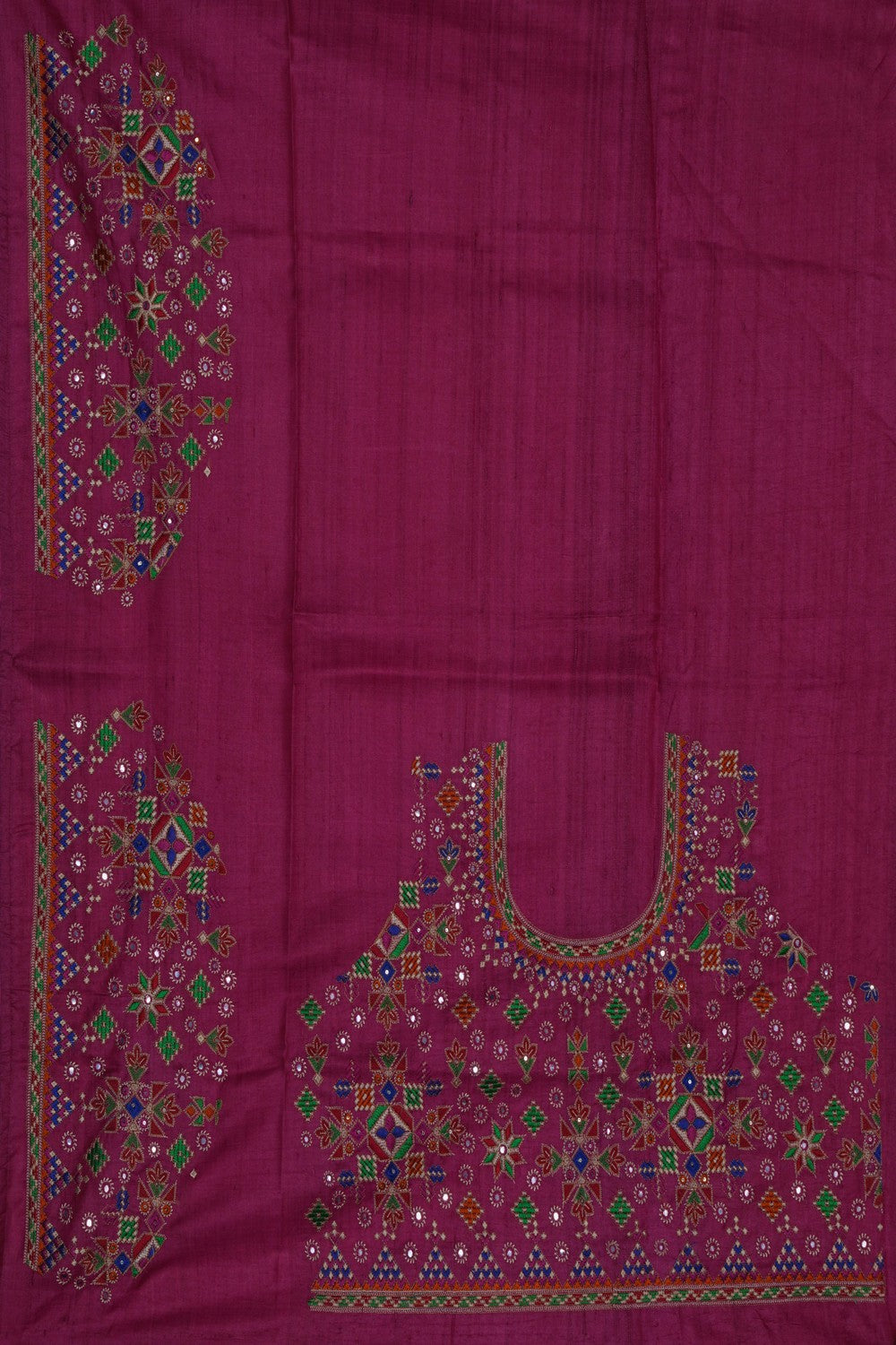 Image of A Beautiful Tussar Embroidered Saree