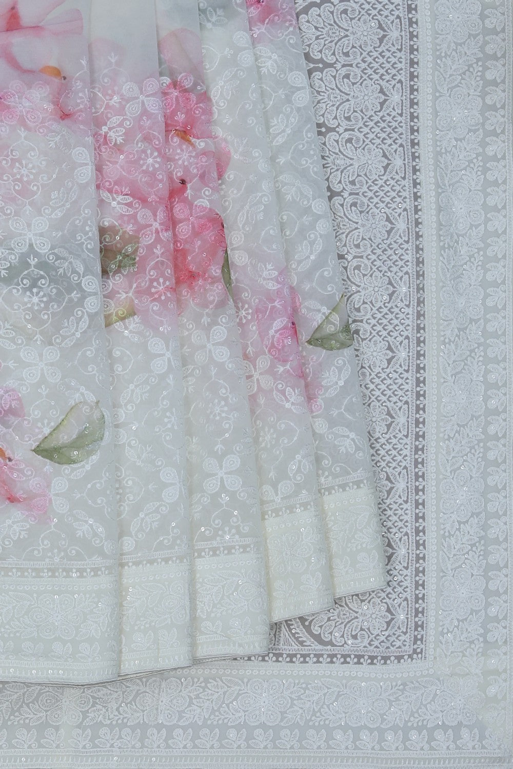 Image of A Georgette Embroidery Saree