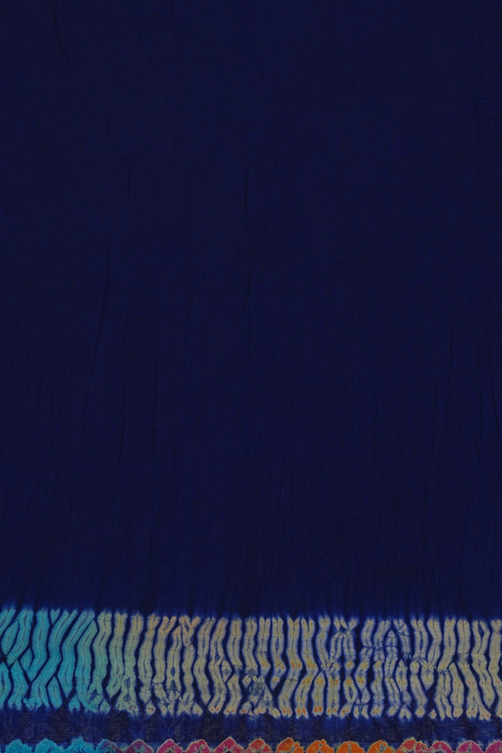 Image of Satin Bandhani Indigo Blue Saree