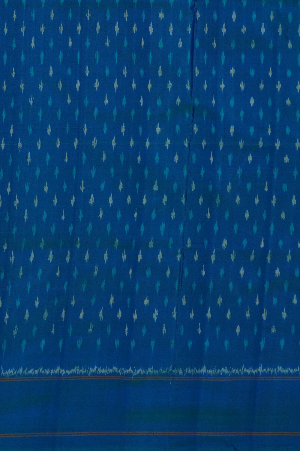 Image of Pochampally Ikat Silk Blue Saree