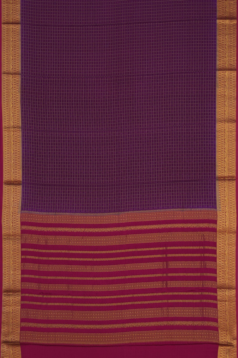 Image of Mysore Binny Crepe Purple Saree