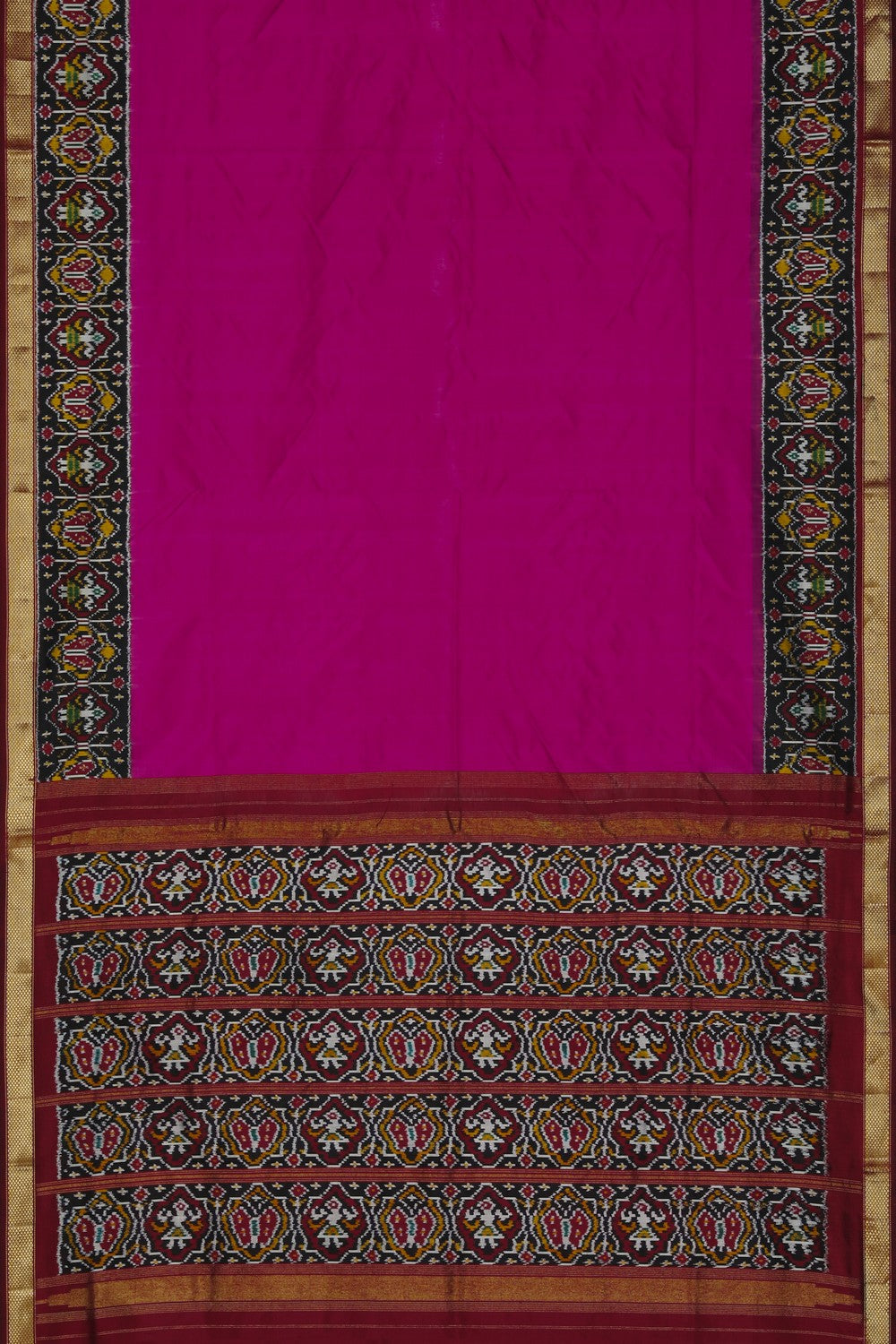 Image of Pochampally Silk Pink Saree