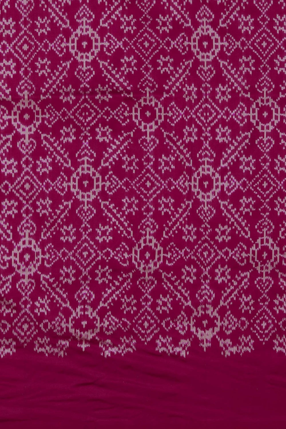 Image of Pochampally Ikat Silk Cream Saree