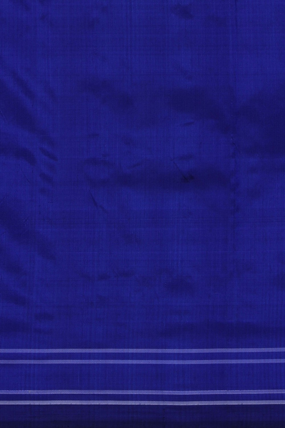Image of Pochampally Ikat Twill Silk Royal Blue Saree
