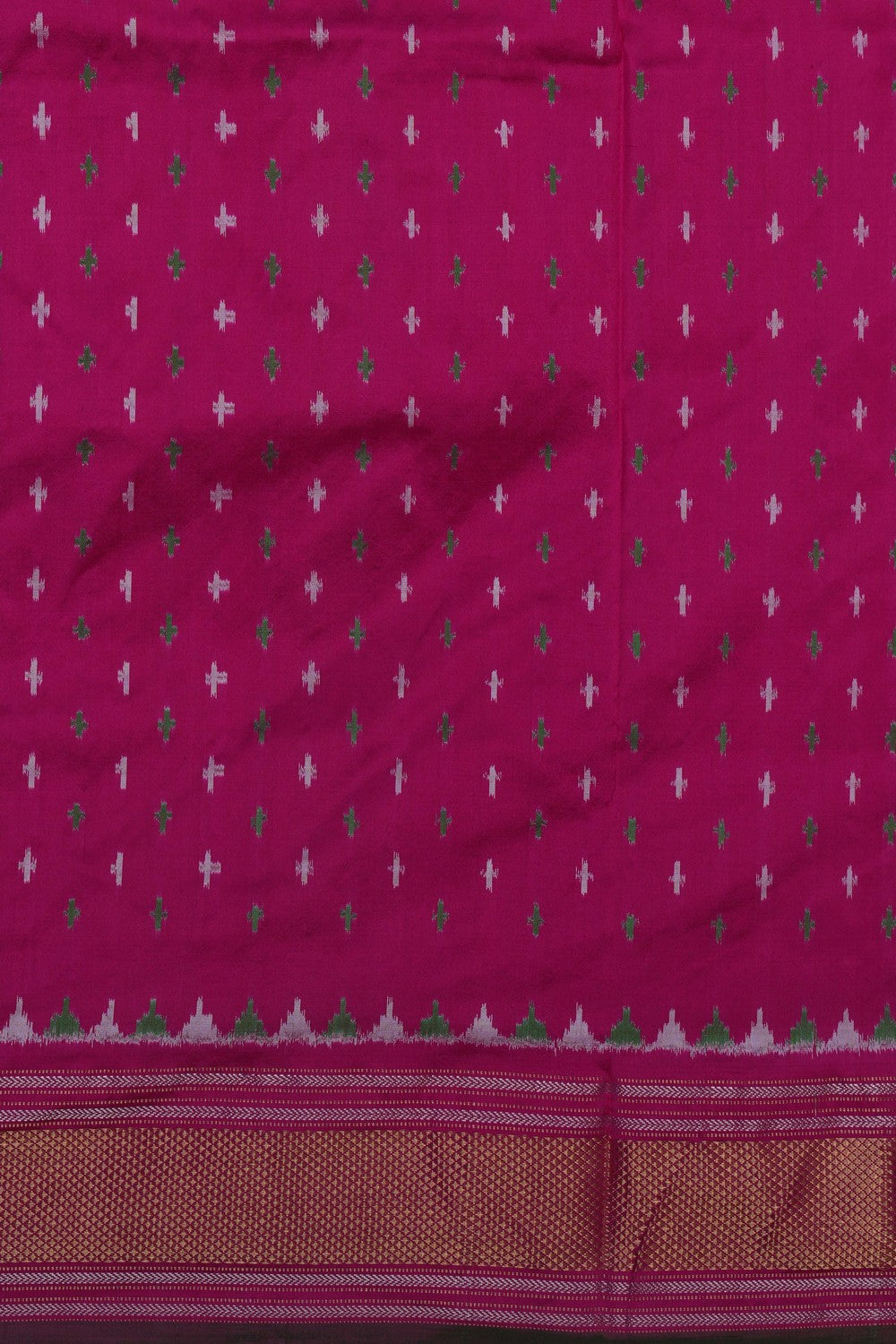 Image of Pochampally Ikat Silk Purple Saree
