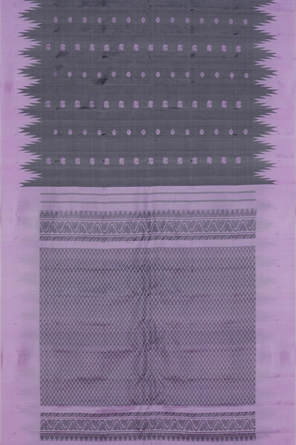Image of Gadwal Silk Grey Saree