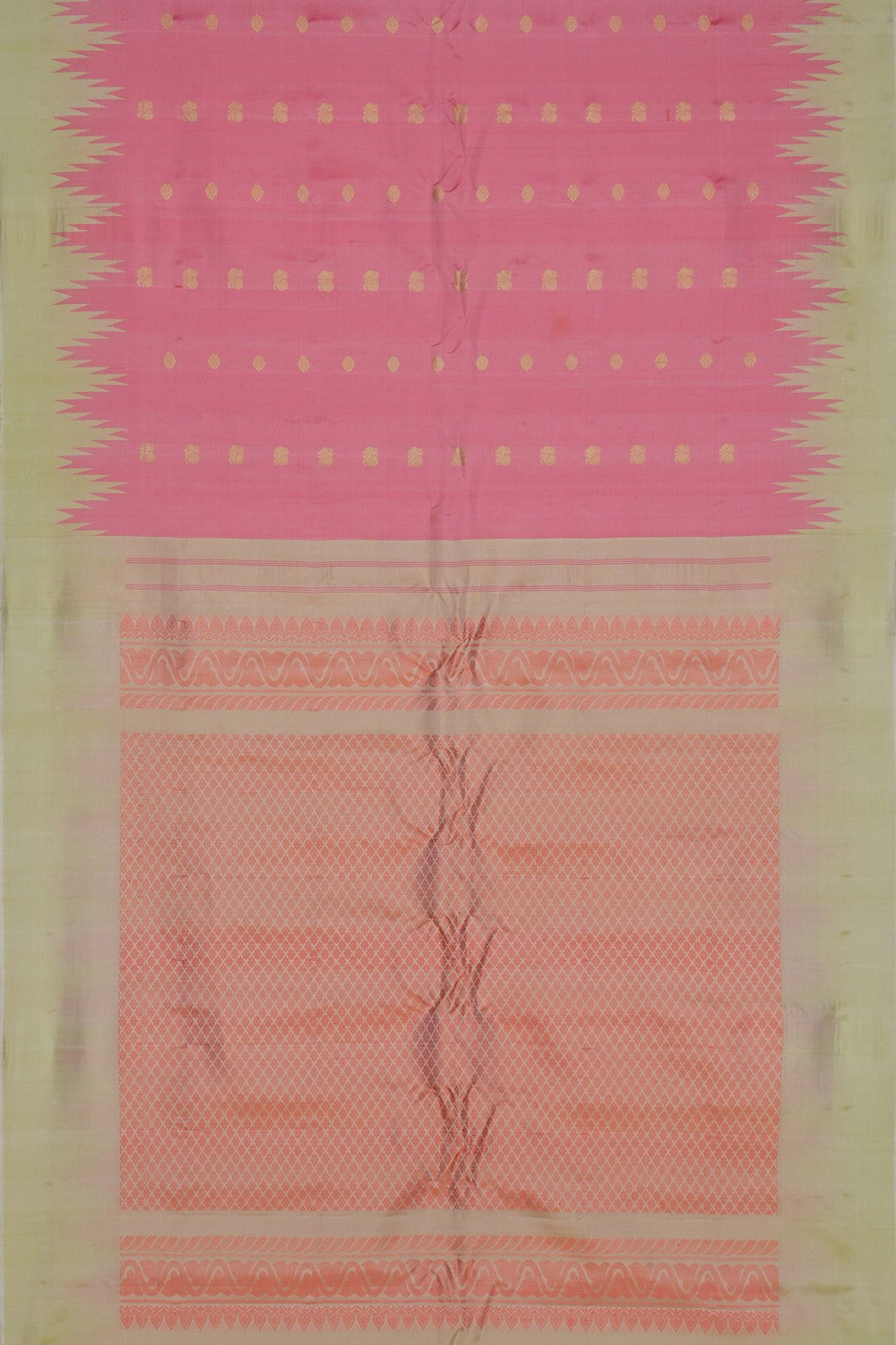 Image of Gadwal Silk Pink Saree