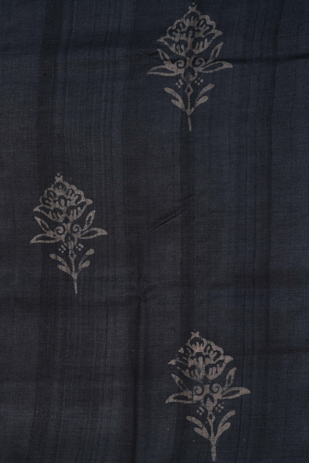 Image of Tussar Silk Black Saree