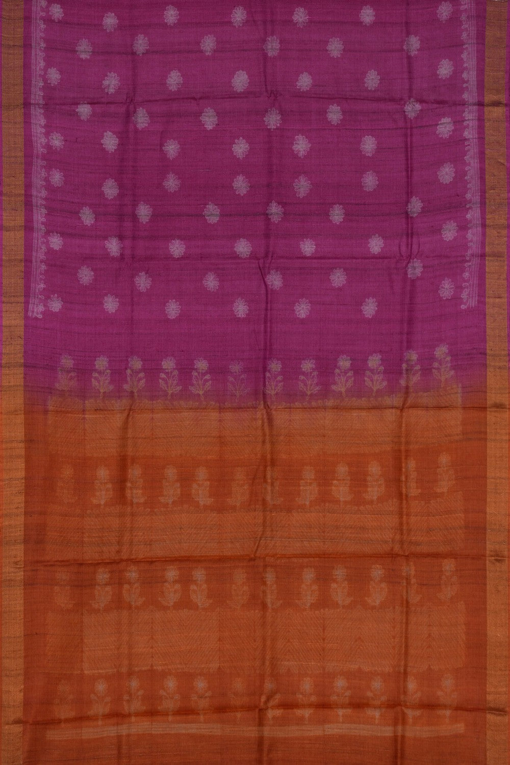 Image of Tussar Silk Pink Saree