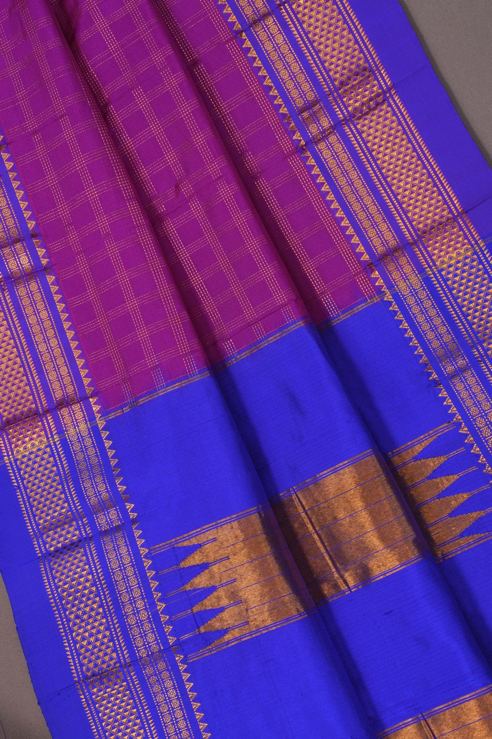 Image of Narayanpet Silk Magenta-Pink Saree