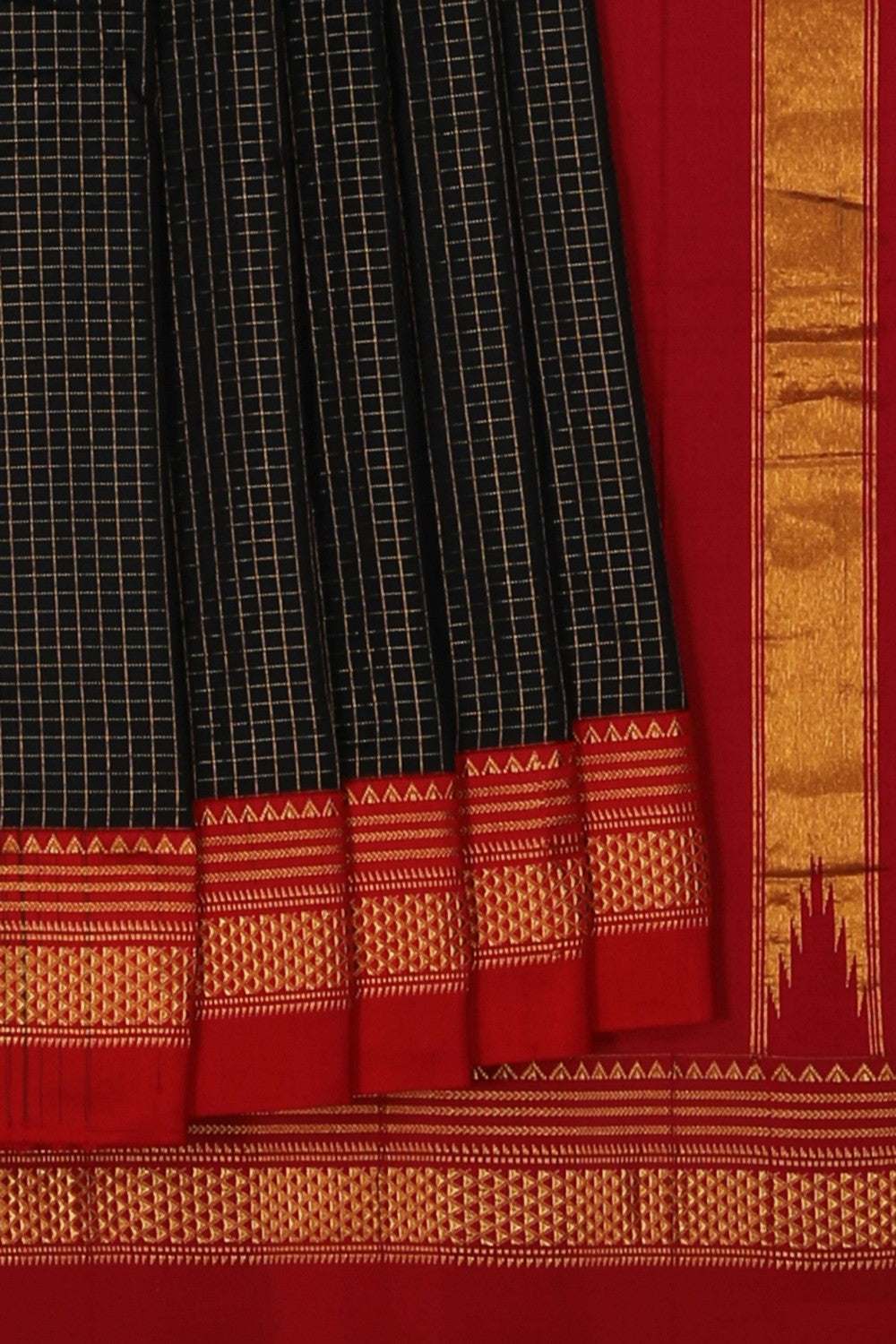 Image of Narayanpet Silk Black Saree