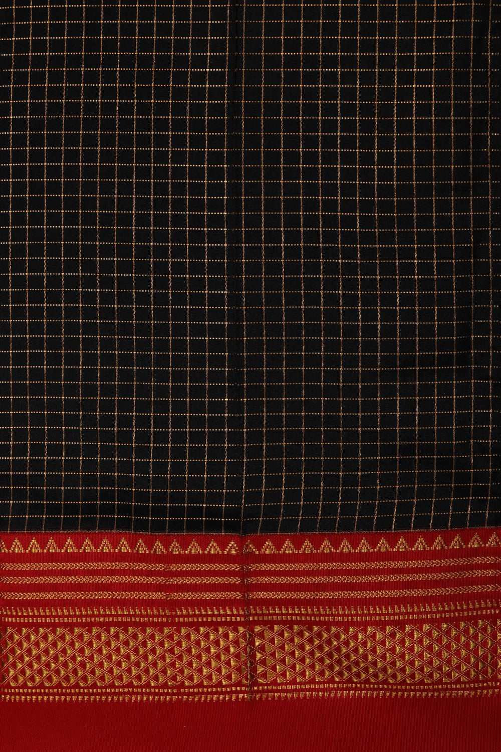 Image of Narayanpet Silk Black Saree