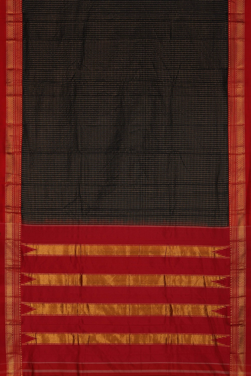 Image of Narayanpet Silk Black Saree