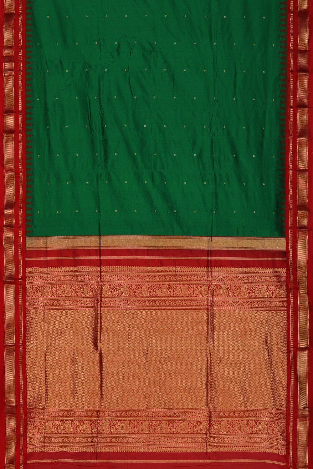 Image of Narayanpet Silk Green Saree