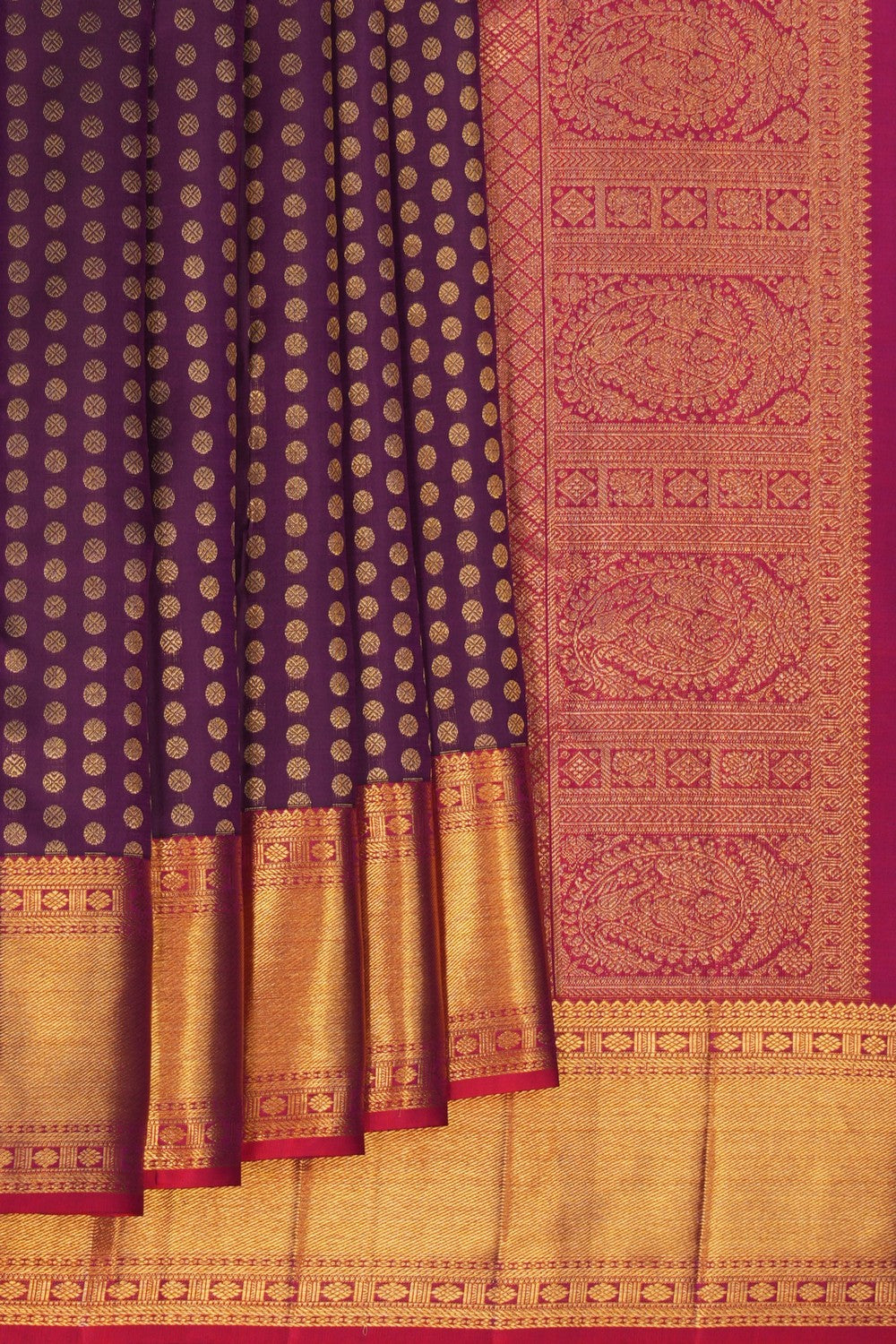 Image of Kanchipattu Brocade Purple Saree