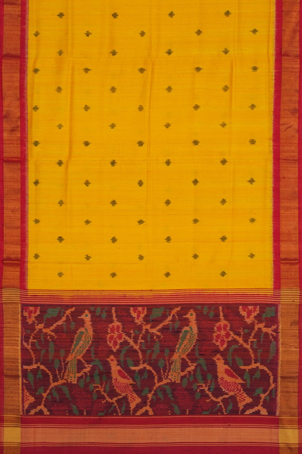Image of Rajkot Dupion Silk Yellow Saree