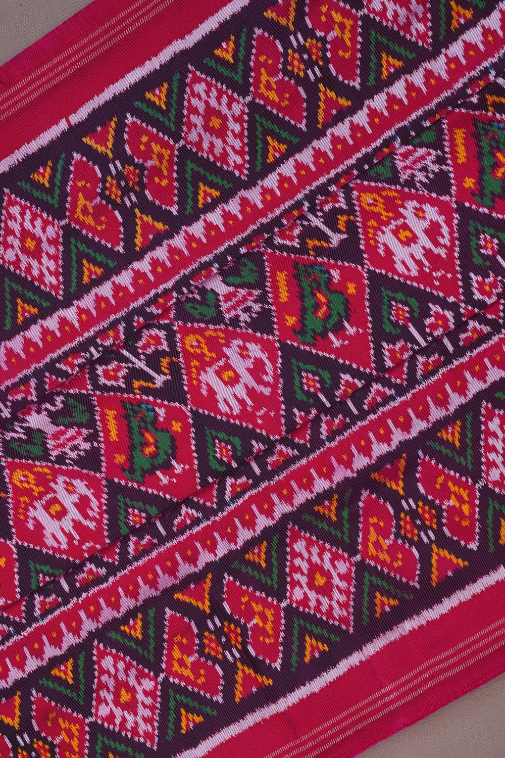 Image of Rajkot Twill Silk Pink Saree
