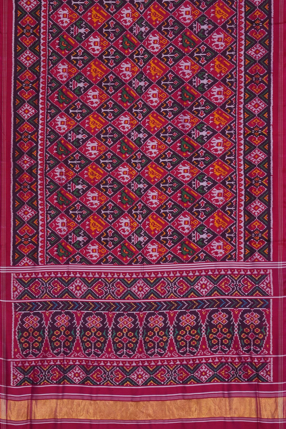 Image of Rajkot Twill Silk Pink Saree