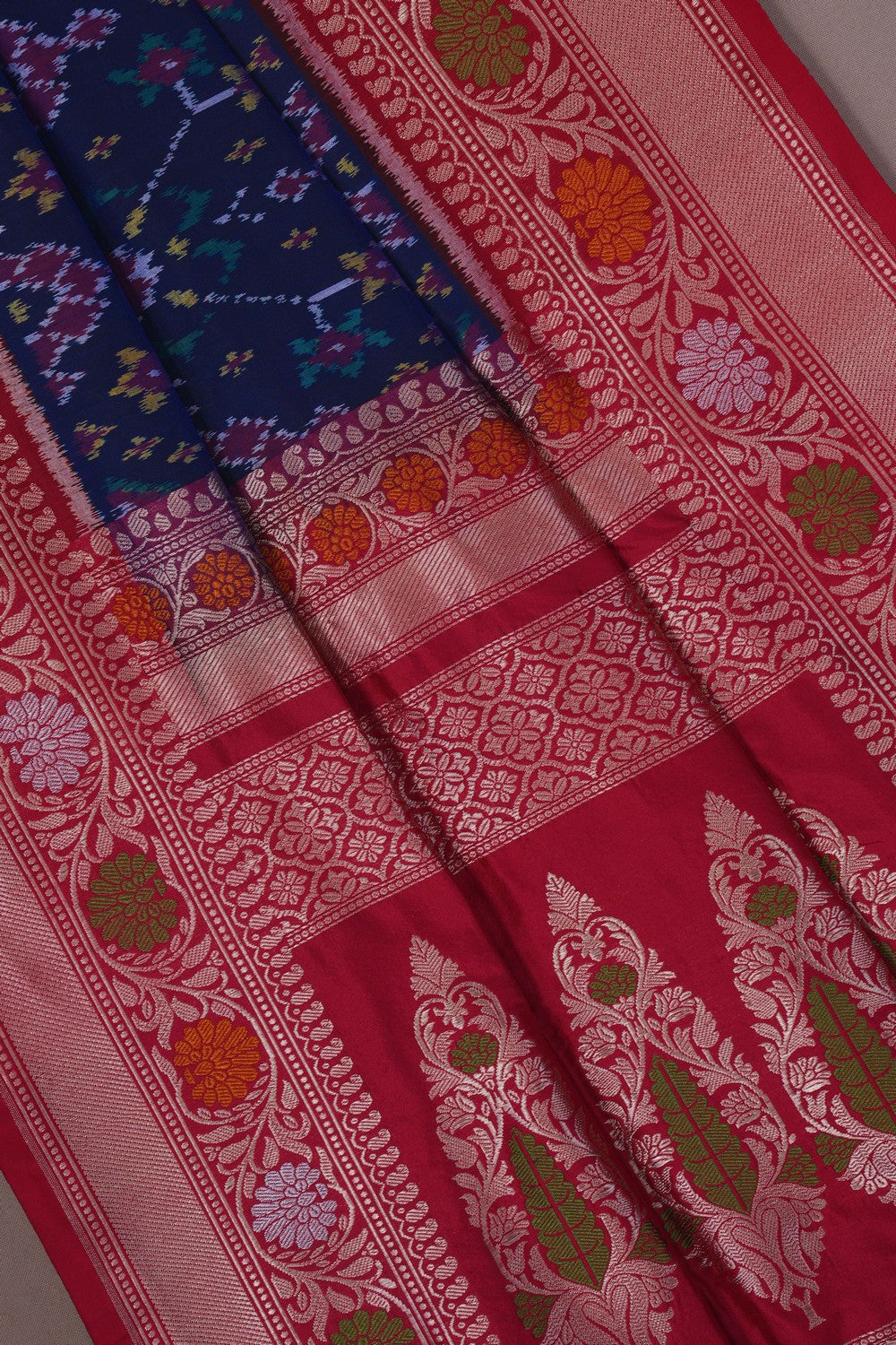 Image of Rajkot Silk Indigo Blue Saree