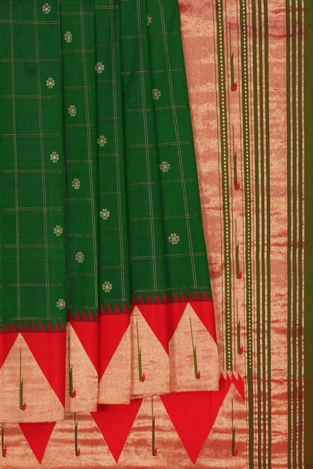 Image of Paithani Silk Green Saree