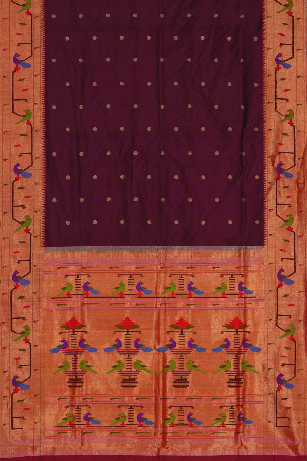 Image of Paithani Silk Violet Saree