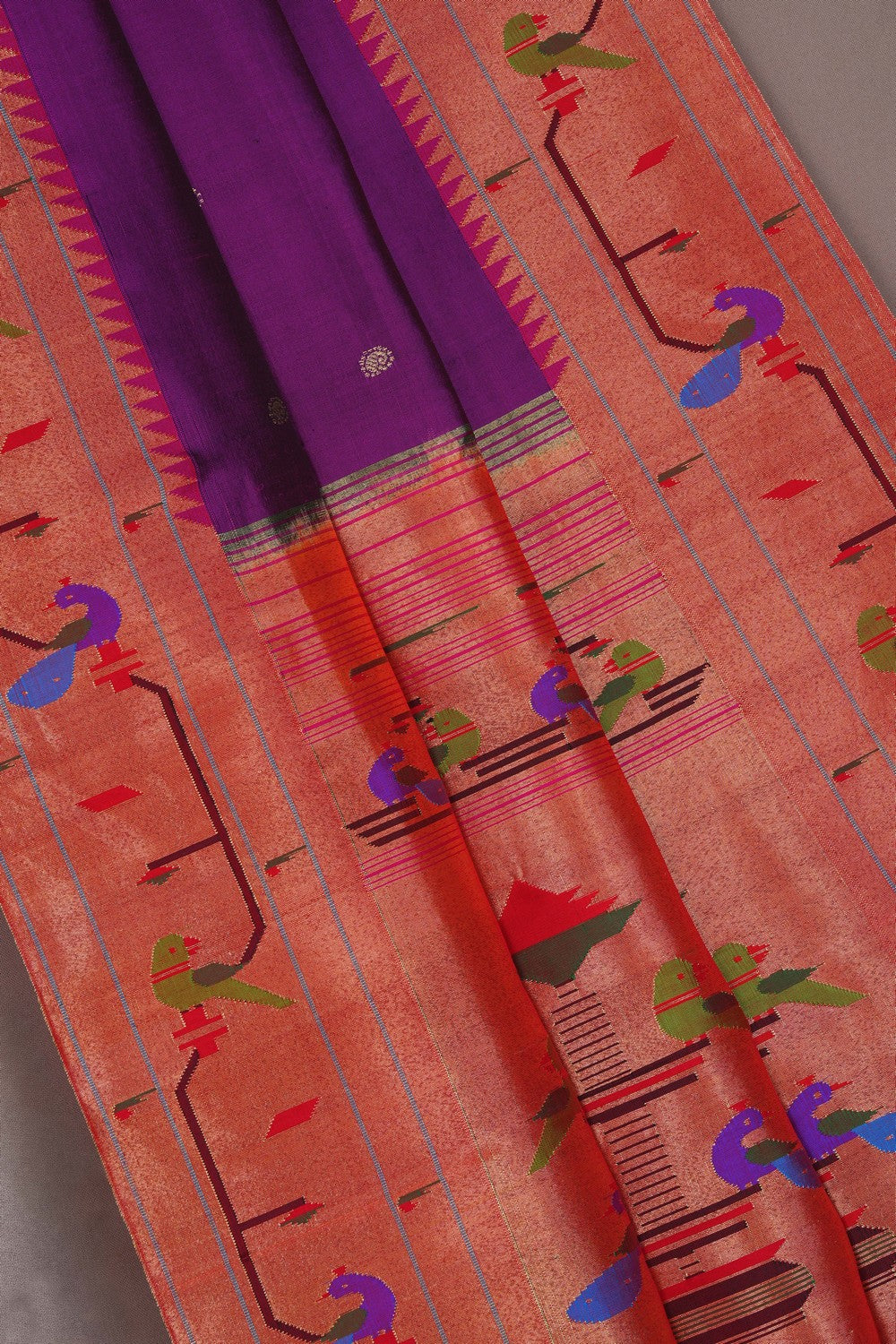 Image of Paithani Silk Purple Saree