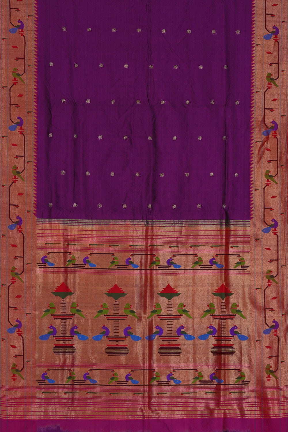 Image of Paithani Silk Purple Saree