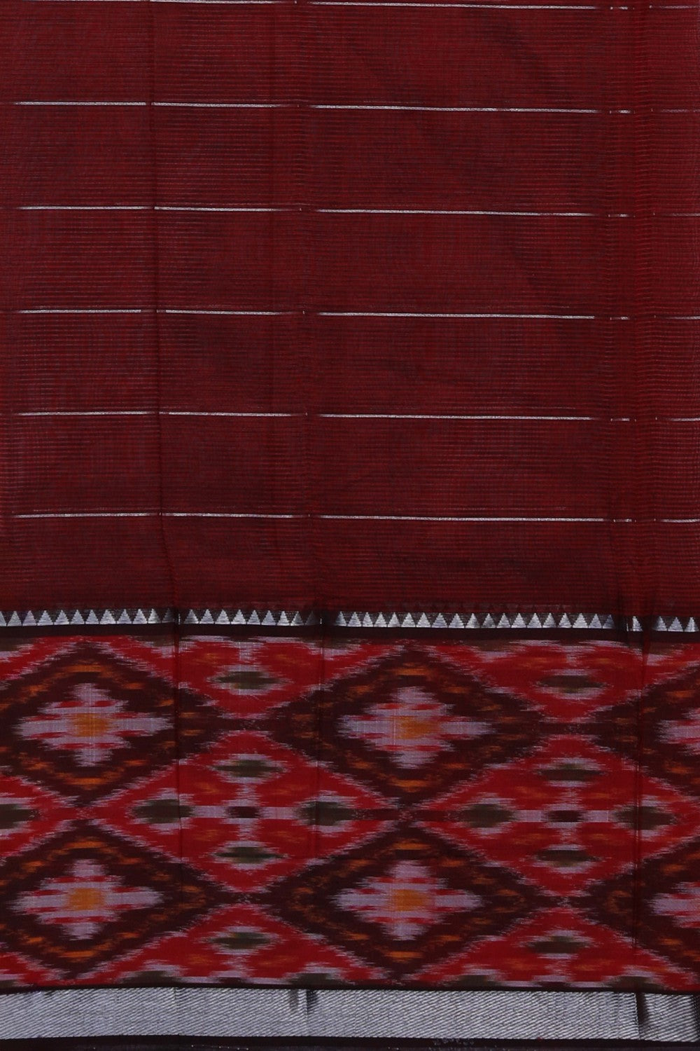 Image of Mangalgiri Silk Maroon Saree