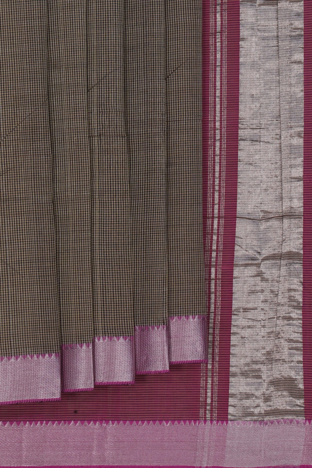 Image of Mangalgiri Grey Saree