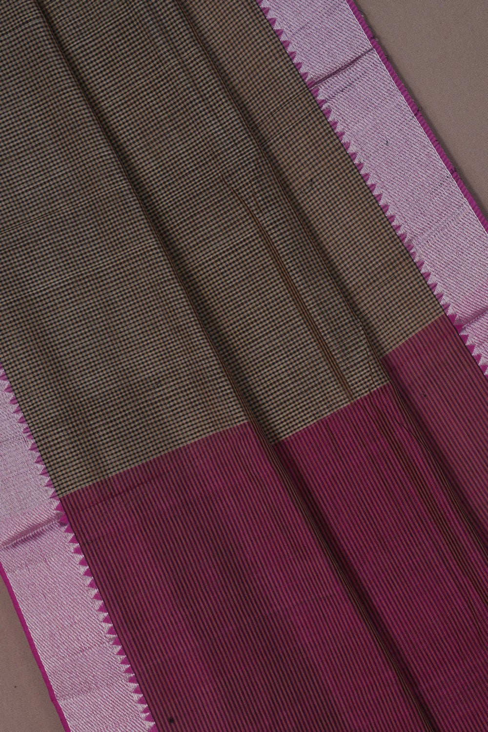 Image of Mangalgiri Grey Saree