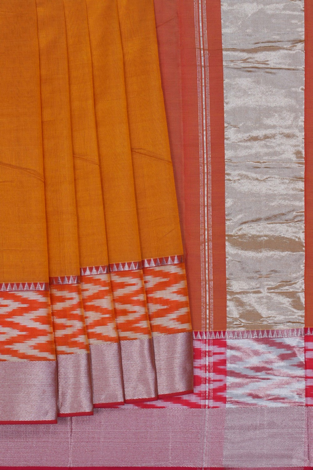 Image of Mangalgiri Yellow Saree