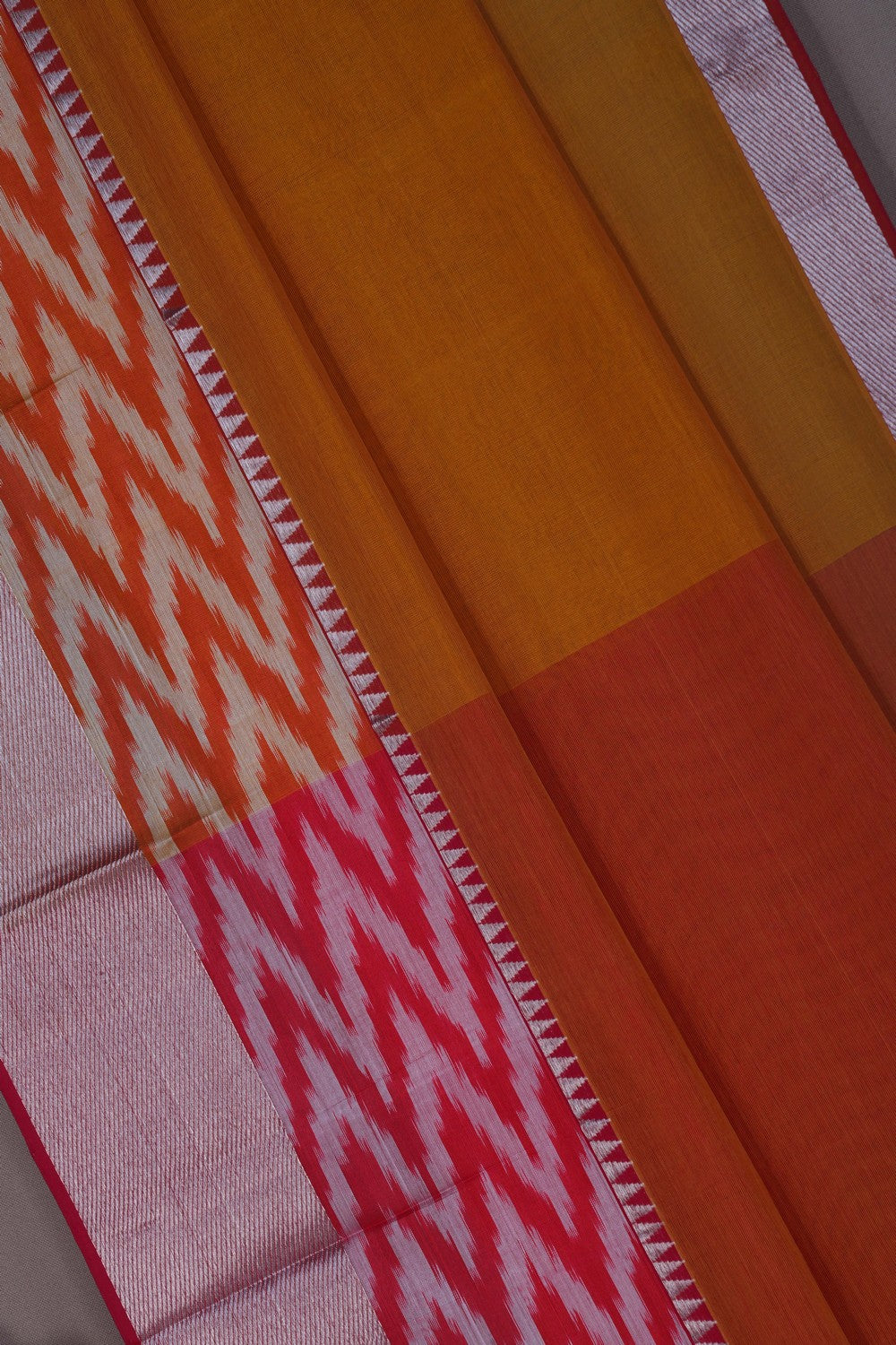 Image of Mangalgiri Yellow Saree