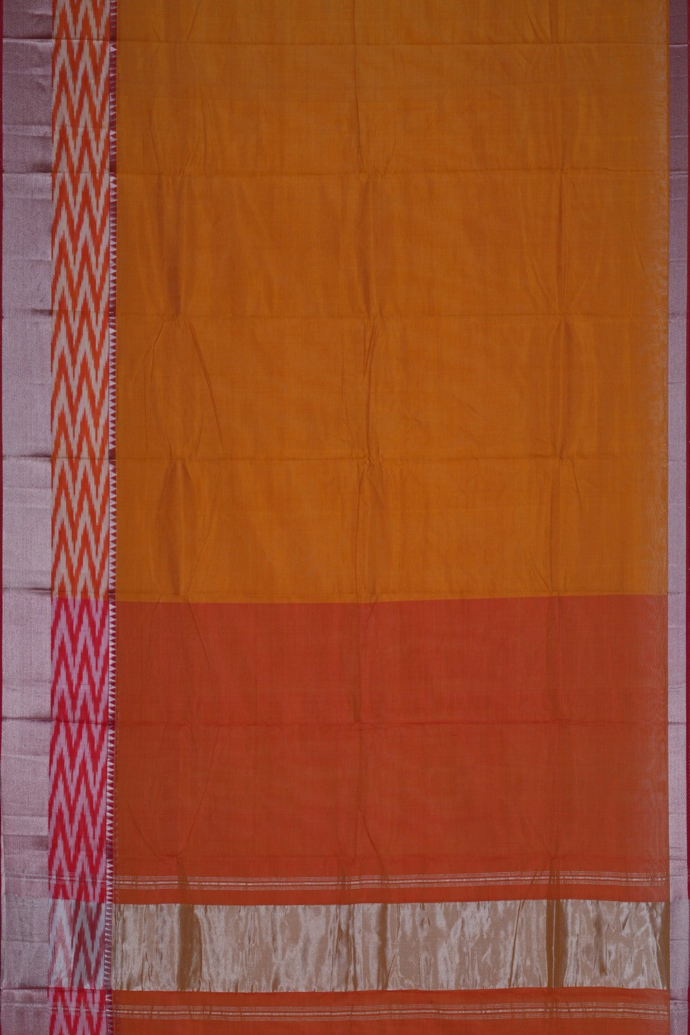 Image of Mangalgiri Yellow Saree