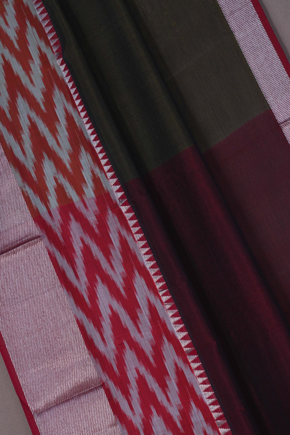 Image of Mangalgiri Green Saree