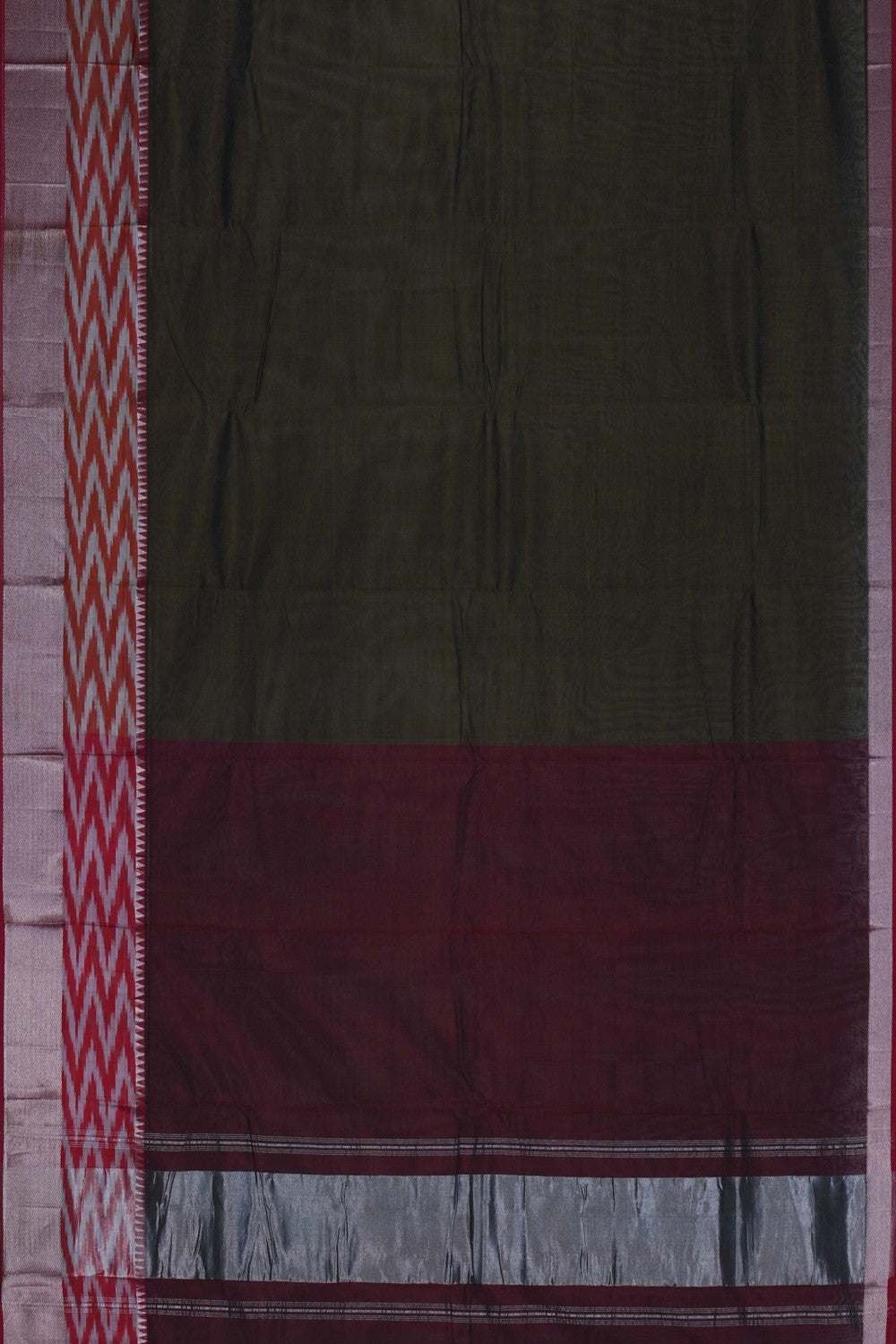 Image of Mangalgiri Green Saree