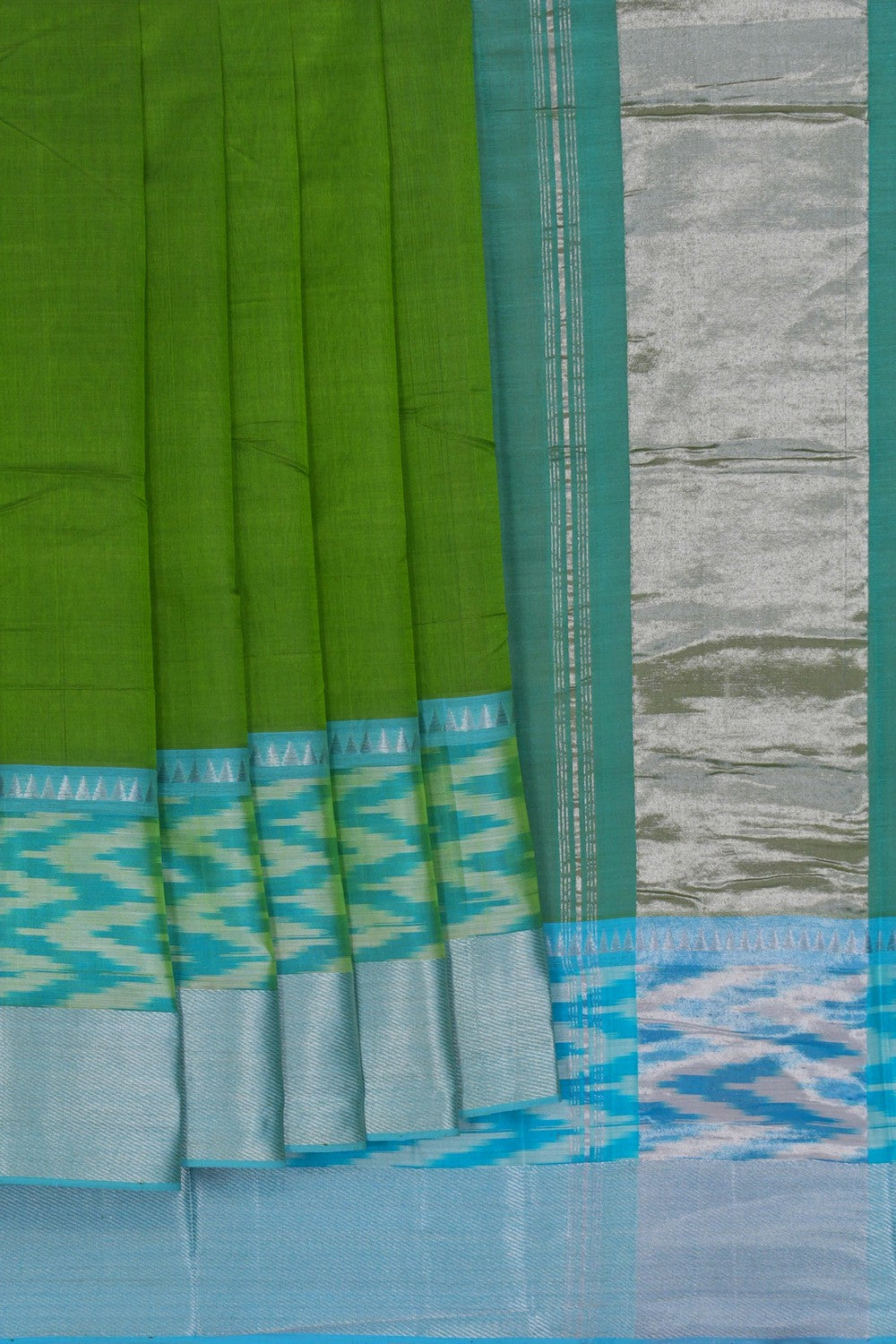 Image of Mangalgiri Green Saree