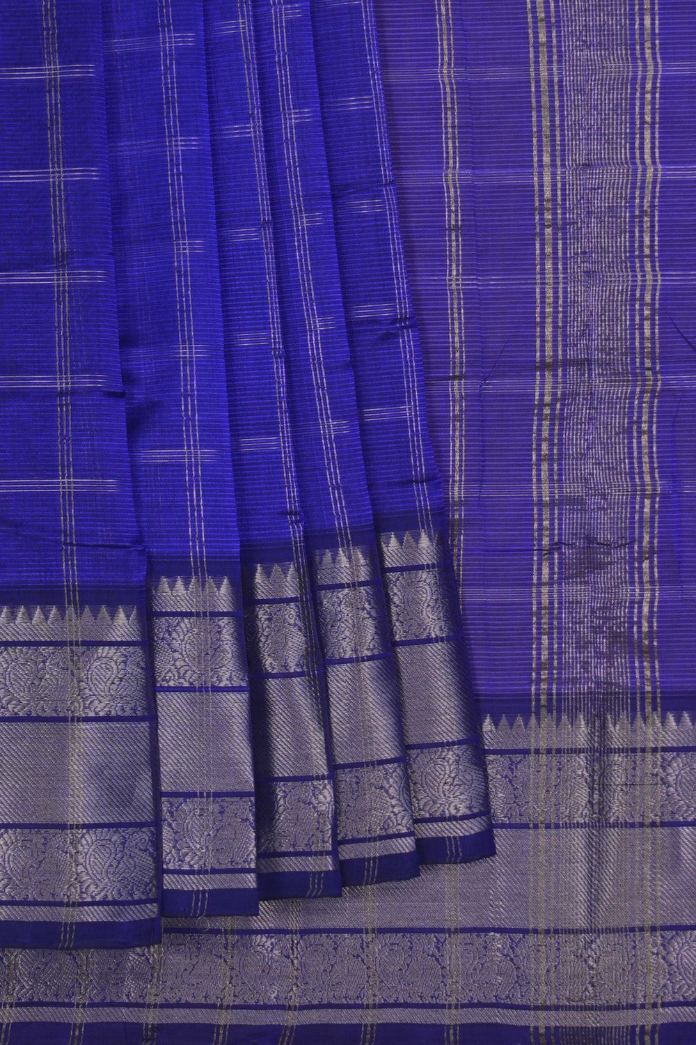 Image of Mangalgiri Zari Kattam Purple Saree