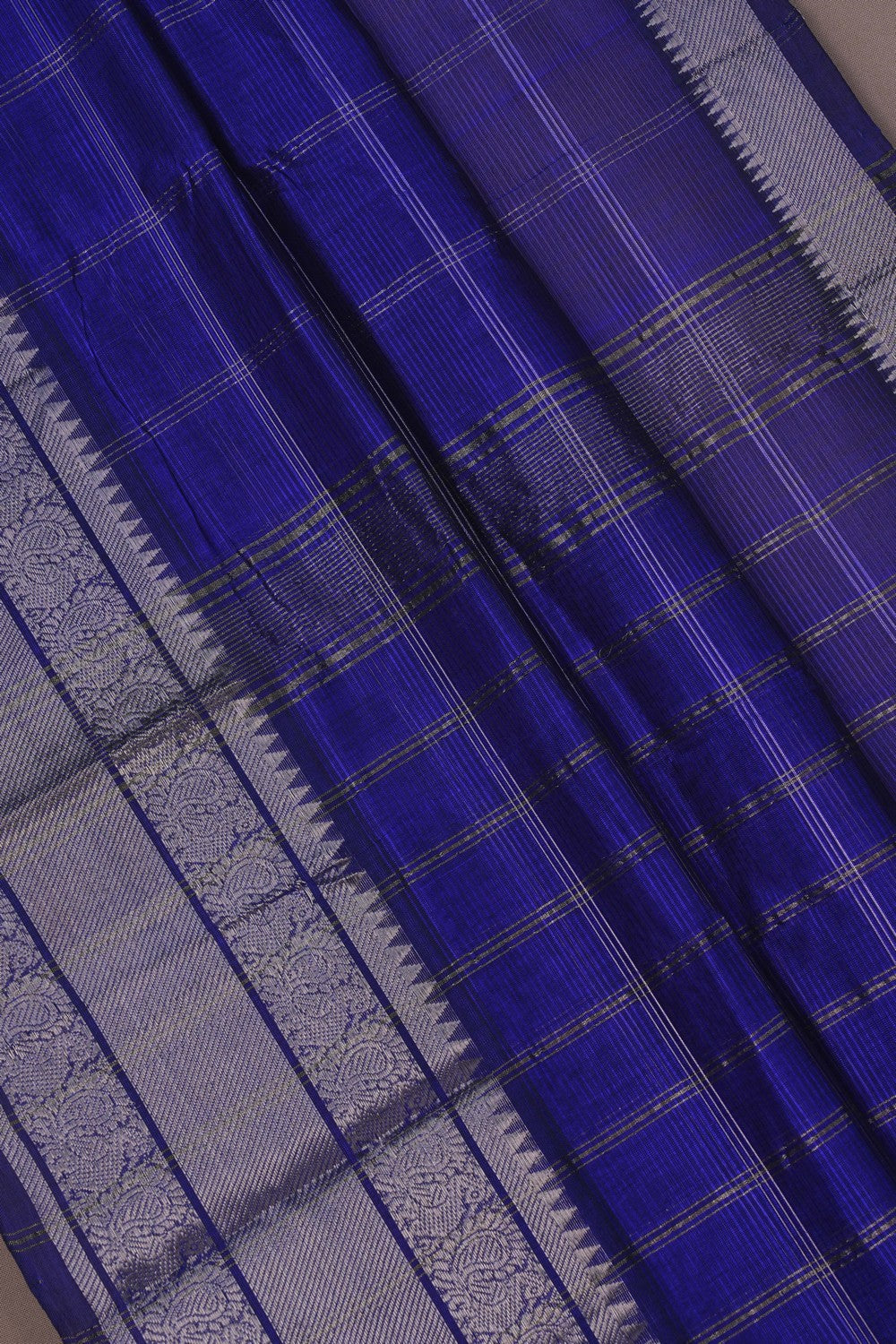 Image of Mangalgiri Zari Kattam Purple Saree