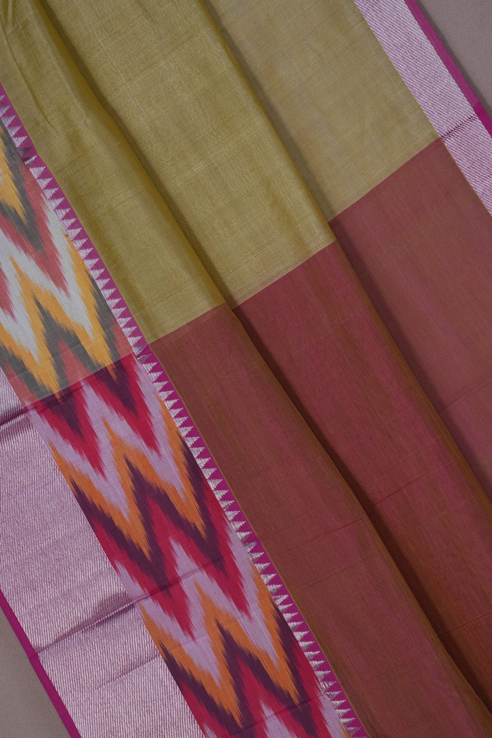 Image of Mangalgiri Green Saree