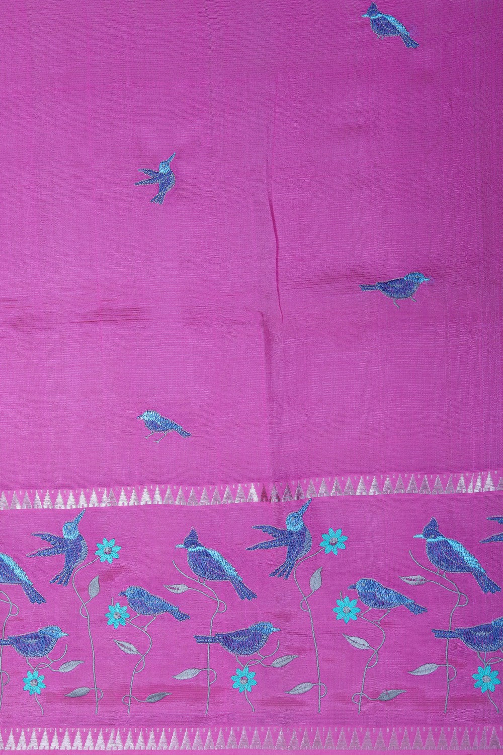 Image of Mangalgiri Silk Pink Saree