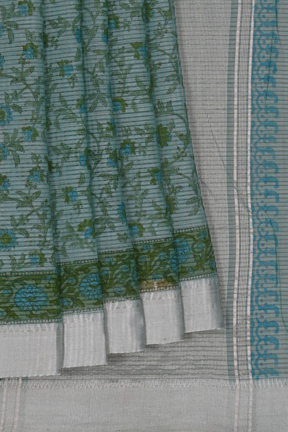 Image of Mangalgiri Light Grey Saree