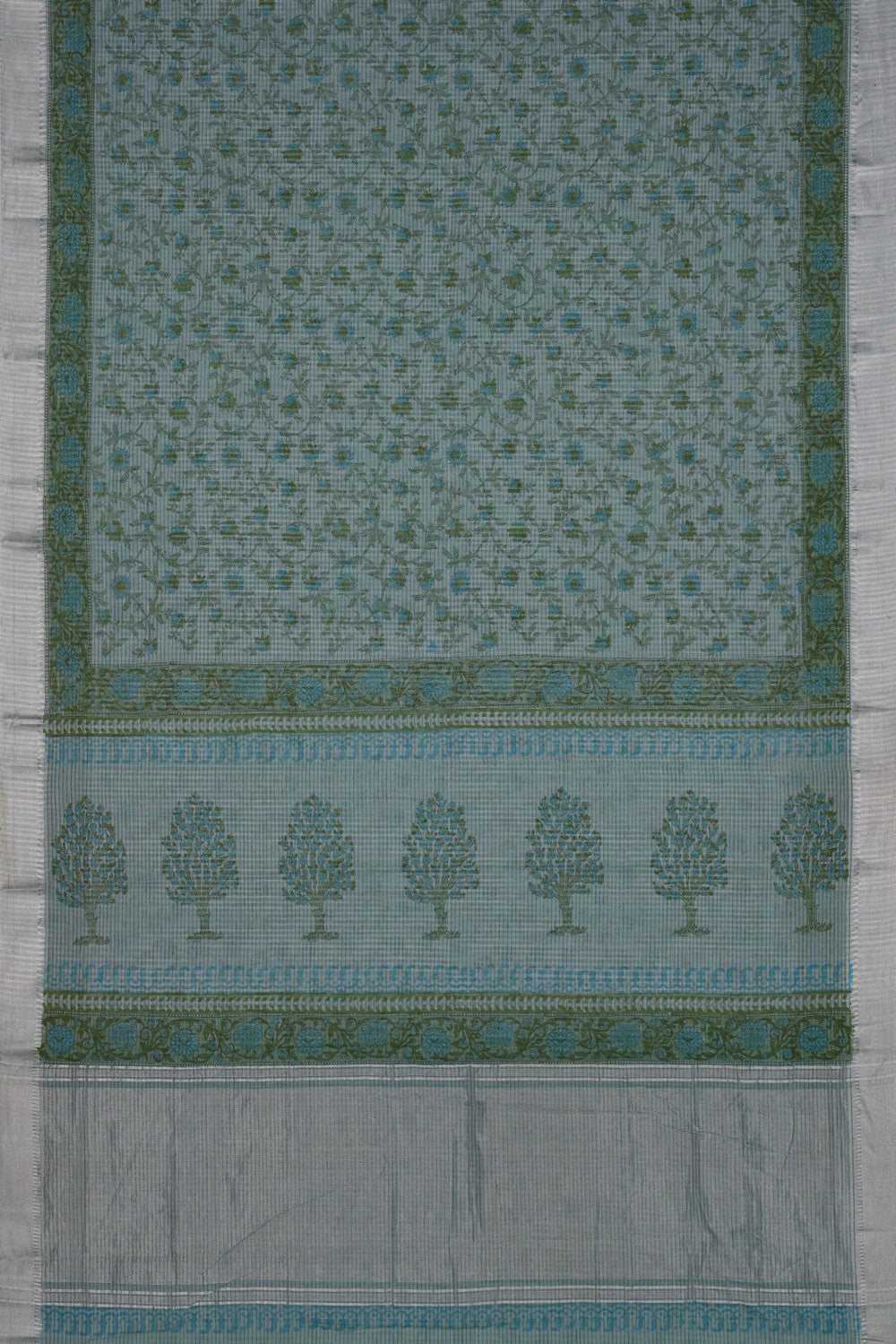 Image of Mangalgiri Light Grey Saree