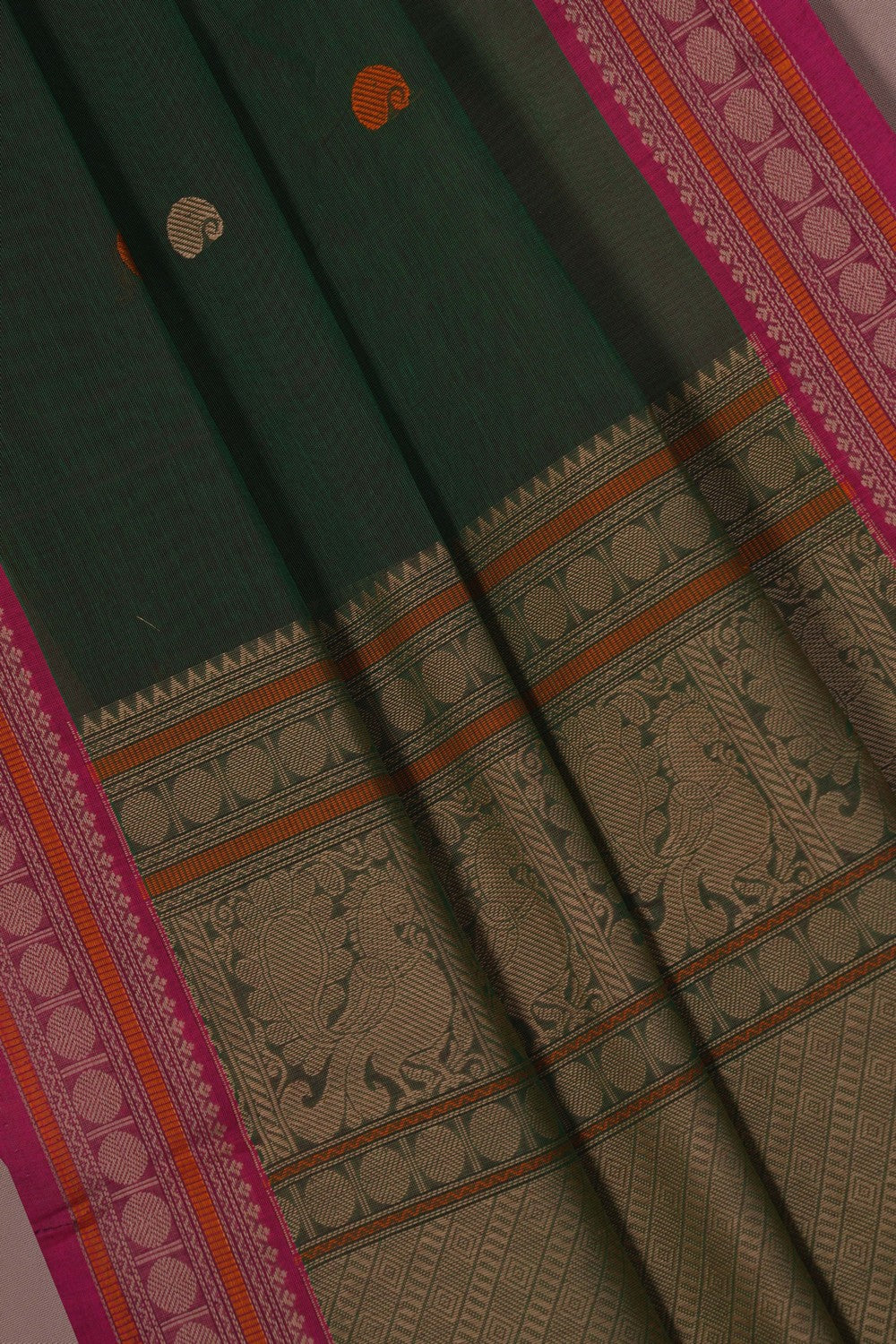 Image of South Cotton Green Saree