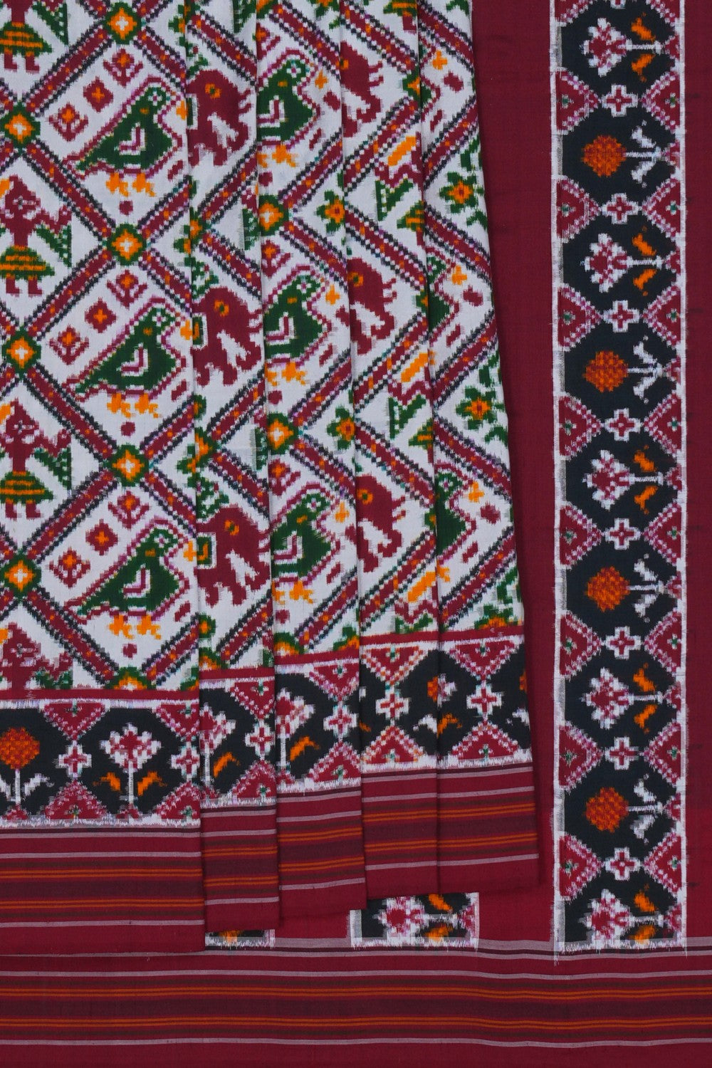Image of Patan Patola Silk Double Ikat Saree