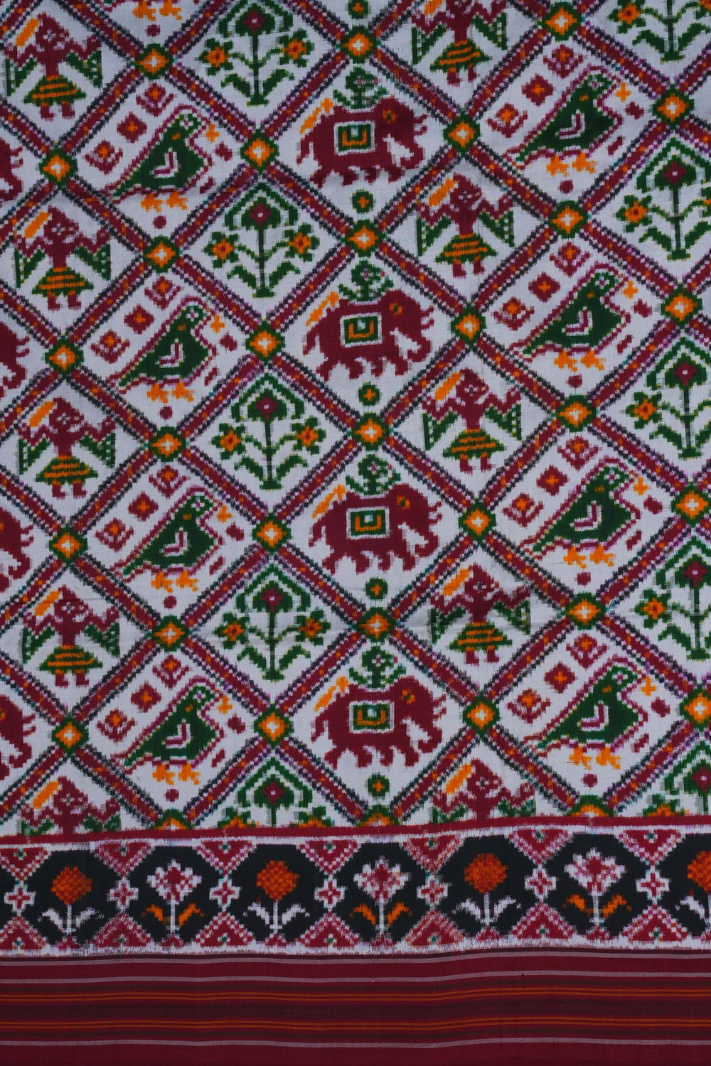 Image of Patan Patola Silk Double Ikat Saree